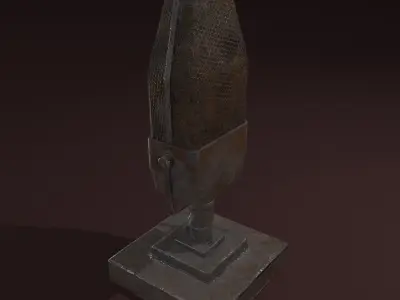 Vintage Microphone  Free low-poly 3D model