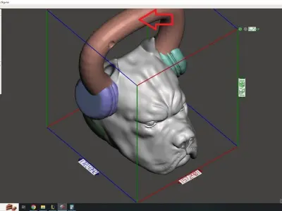 Kettlebell pitbull 5KG - cement or concrete 3D print model