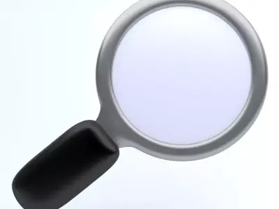 Magnifying Glass icon Low-poly 3D model