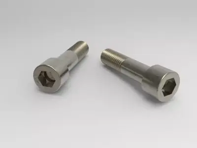 BrugolaM12 two stainless steel bolts 3D model