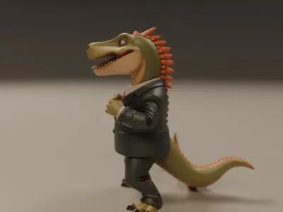 dinosaur 3D print model 7