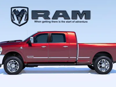 RAM 2500 Limited Mega Cab Stock 2024 Refresh 3D model