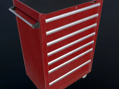 Tool cabinet Low-poly 3D model purchase