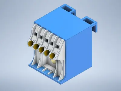 N-Terminal Block Hager Kn06N 3D model