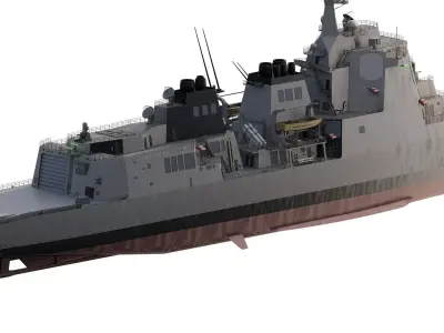 JAPAN NAVY guided missile destroyer 3D model