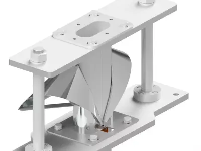 Horizontal Oval Forming Set in Packaging Machine 3D model