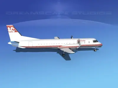 SAAB 2000 AeroCharter 3D model