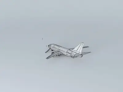 737 with Emergency slide Free 3D model