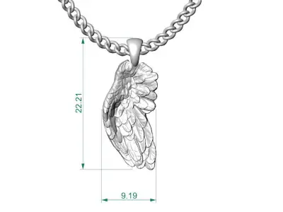 Wing Pendant Printable 3D print model
