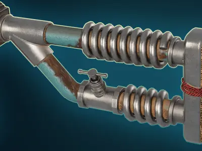 AK 47 -Game-Ready - Metro Style Low-poly 3D model