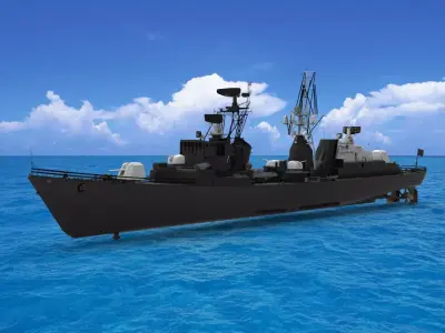 Type 051 destroyer 3D model