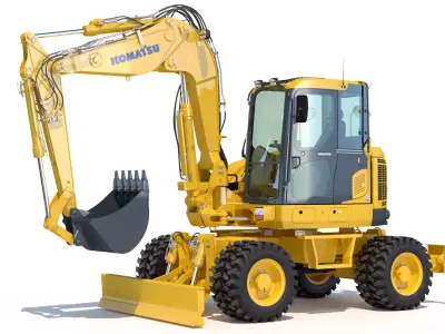 Komatsu PW118MR-8 Midi - Excavator 3D model