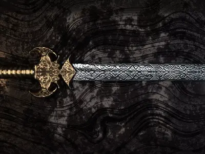 Ancient sword Low-poly 3D model order