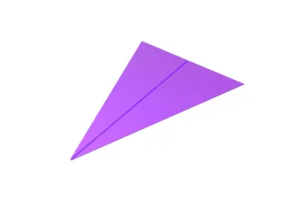 Paper Plane v5 009 Low-poly 3D model