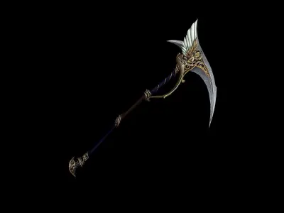 Regalia Scythe Low-poly 3D model