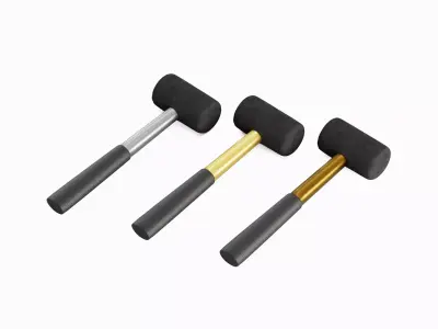 Rubber Mallet Set B 3D model