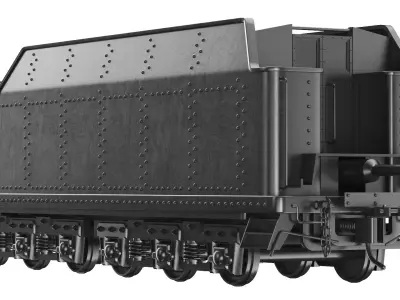  Detailed Train Coal Wagon Car 
