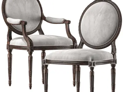 chairish louis chair art 5694 3D model