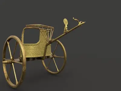 Tutankhamun Ancient Egypt GOLD CHARIT 3D MODEL Low-poly 3D model purchase