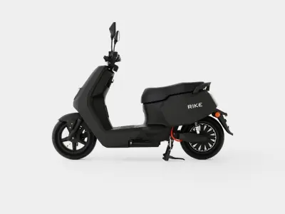 Matte Black Scooter Low-poly 3D model