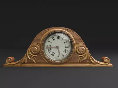 Carved clock 3D model