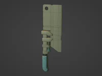 Rusty cleaver 3D model