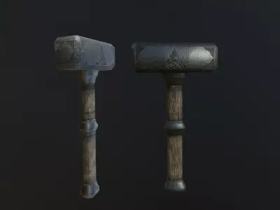 Old Hammer Low-poly 3D model