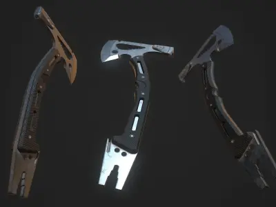 Modern Axe 01 Low-poly 3D model
