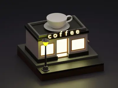 Coffee Shop 3D model