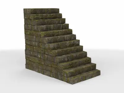 set architecture stairs 03 3D model