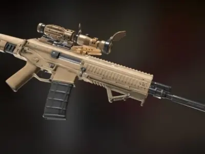 Scar-L gun 3D model 3D model