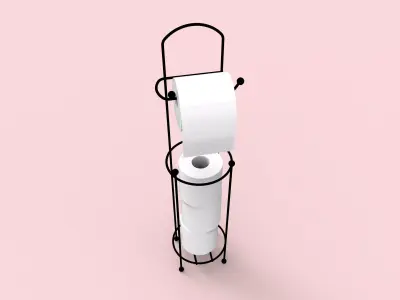 Toilet Paper Holder Stand 3D model