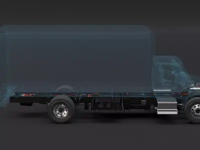 Full Electric Truck Chassis X-Ray 3D model