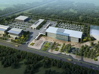 3Dmax fashion city commercial square building 422 3D model