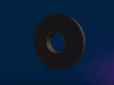 Soviet Cloth Tape Roll Low-poly 3D model