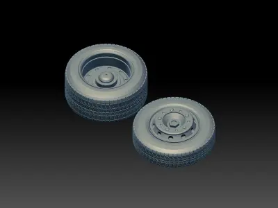 Truck wheels 3D model by federico-felici