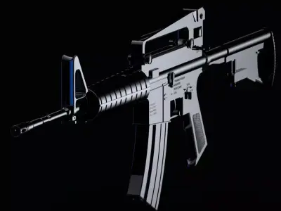 Carabina M4A1 Low-poly 3D model