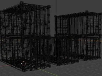shipping container 20ft Low-poly 3D model