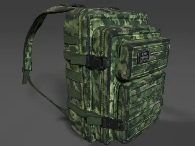 Military Bag - Low Poly - Game Ready Low-poly 3D model