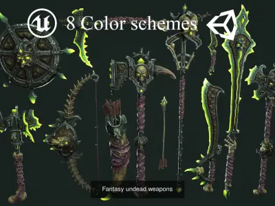 Fantasy weapons collection 3D Model Pack