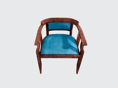 Old chair lowpoly game ready Low-poly 3D model