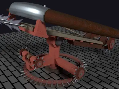 Medieval Ballista Turret Low-poly 3D model