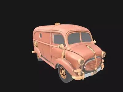 Steampunk Van 3D Model RetroFuturistic Victorian Era Low-poly 3D model