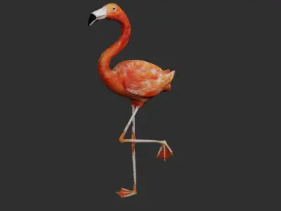 Flamingo Low-poly 3D model purchase