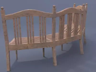 curve exterior chair 3D model