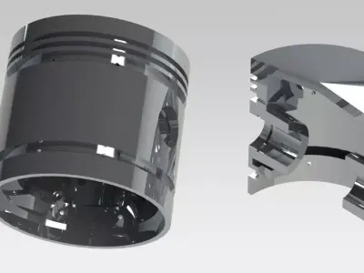 Petrol Engine Piston 3D model