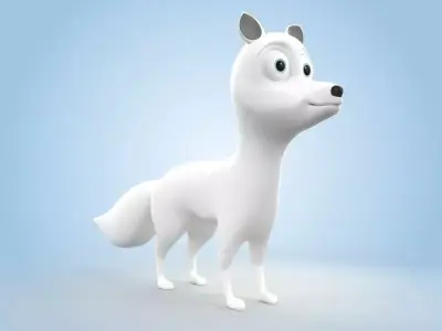 Arctic fox 3D model