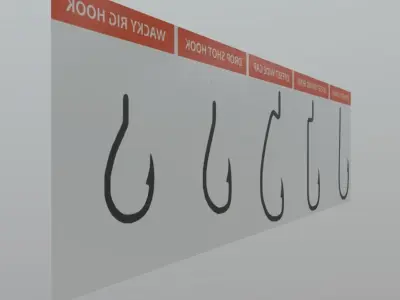 Fishing Hook Low-poly 3D model get