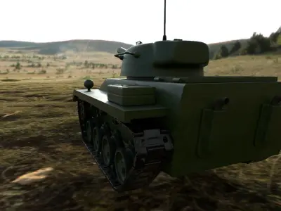 Toy tank model Low-poly 3D model