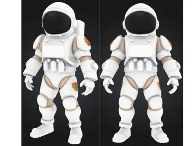 Stylized Astronaut Space Explorer Low-poly 3D model